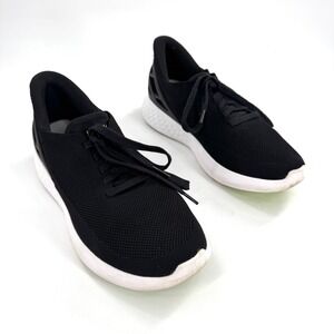 Kizik Athens Womens Sz 9.5 Black Mesh Lace Up Hands Free Sneakers Athletic Shoes